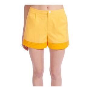 Staud shorts Leon cotton yellow orange size 10